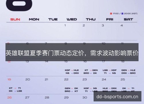 英雄联盟夏季赛门票动态定价，需求波动影响票价